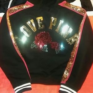 🎀SOLD! ON Ⓜ🎀NEW VHTF! VS PINK ROSE BLING HOODIE